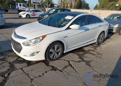 2012 Hyundai Sonata Hybrid z USA, uszkodzony, nr VIN KMHEC4A42CA059776